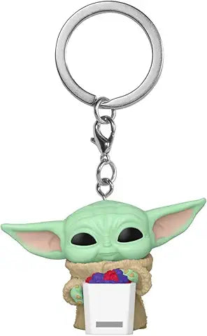 Pop Mandalorian & Grogu with Snack Keychain
