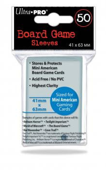 Ultra Pro Board Game Sleeves Mini American (41mm x 63mm) (50 ct)