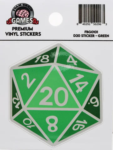 D20 Sticker Green