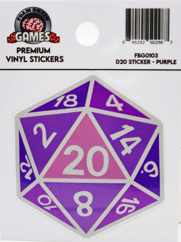 D20 Sticker: Purple