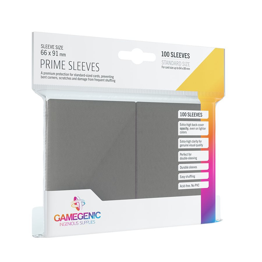Gamegenic Prime Grey Sleeves 100ct