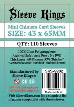 Card Sleeves 43 x 64 mm (110 ct)