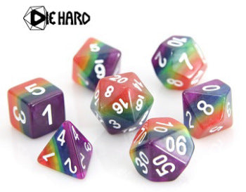 Poly RPG 7pc Dice Set - Rainbow