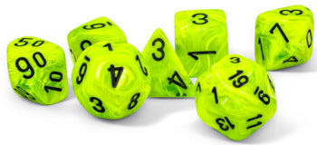 Vortex Bright Green/Black Mega-hedral 7-Die Set