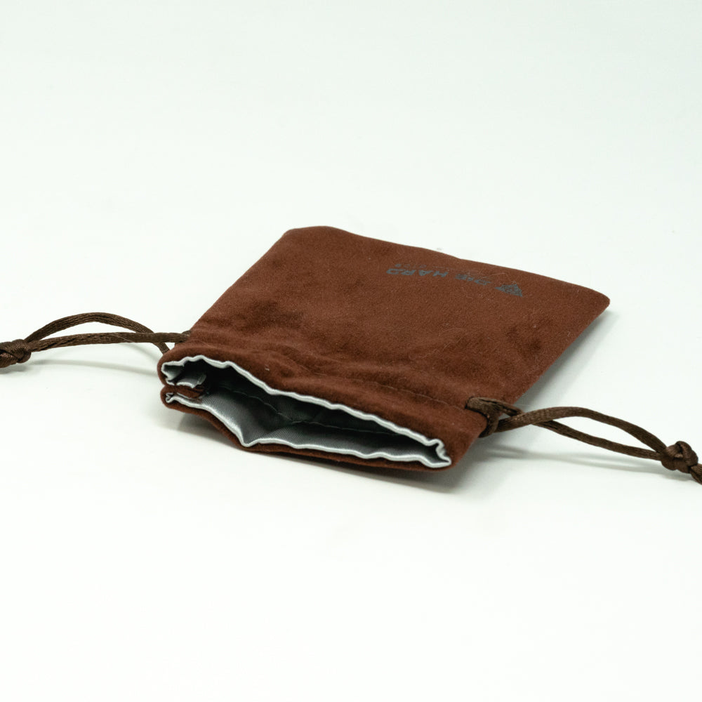 Velvet Dice Bag - Brown 3x4"