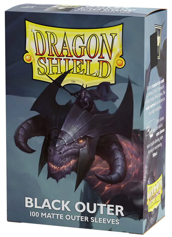 Dragon Shield Sleeves Matte Black Outer Sleeves 100ct