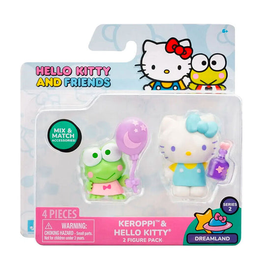 Hello Kitty & Friends Two Figure Pack - Dreamland - Hello Kitty Wish Bottle and Keroppi Balloon