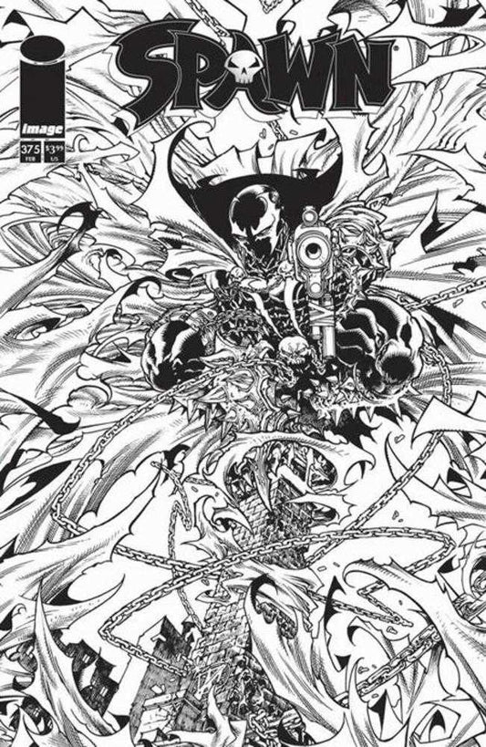 Spawn #375 Cover B Harvey Tolibao Black & White Variant