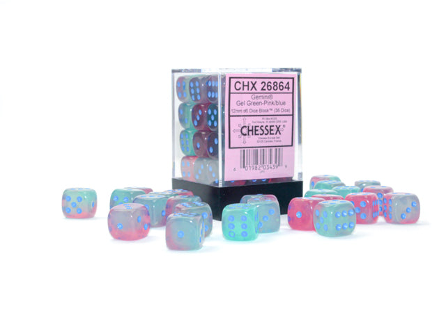 Gemini 36D6 Gel Green-Pink/Blue Luminary Dice Block