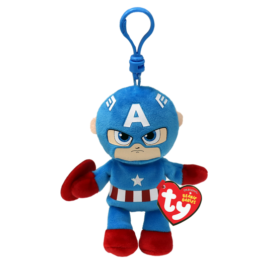 Captain America Floppy 5" Beanie Boo Clip