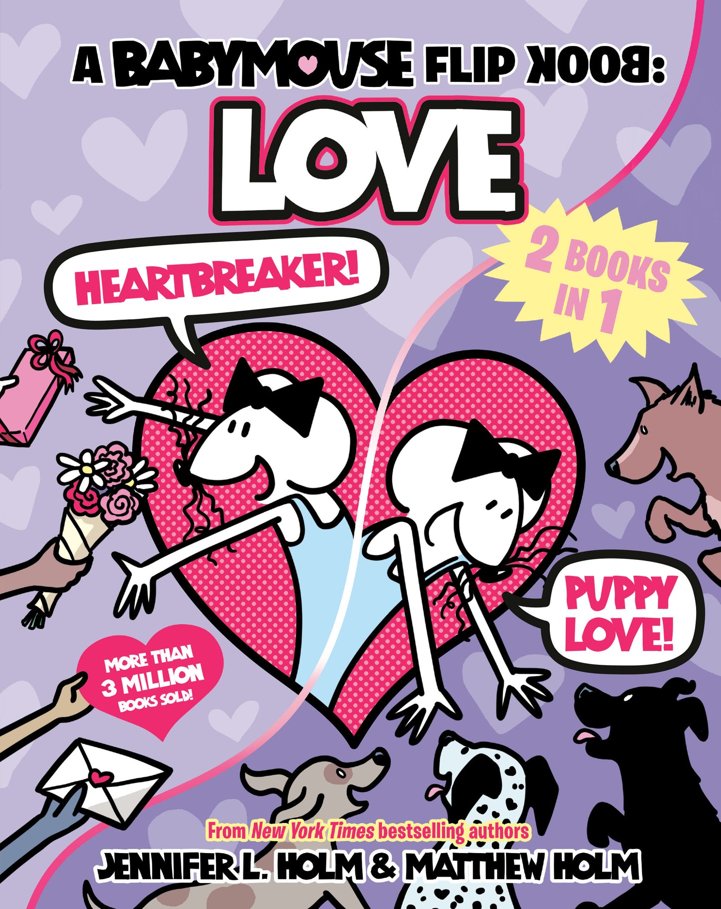 Babymouse Flip Book Love Heartbreaker and Puppy Love