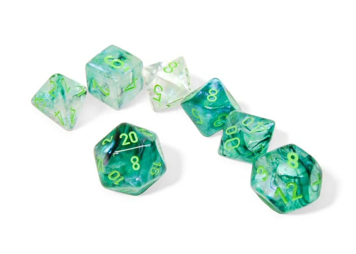 Borealis Kelp/Light Green Luminary 7pc Dice Set