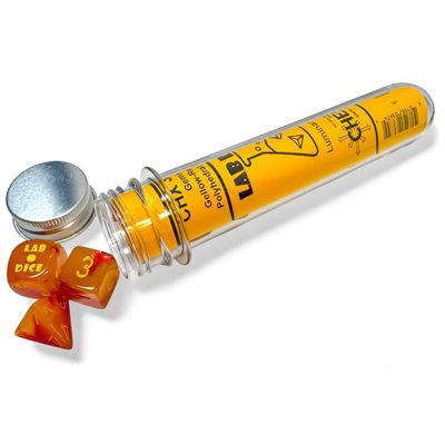 Lab Dice 8: Gemini Gellow Red/Yellow Luminary 8pc Set