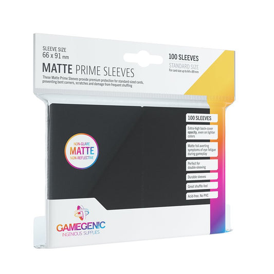Gamegenic Matte Prime Black Sleeves 100ct
