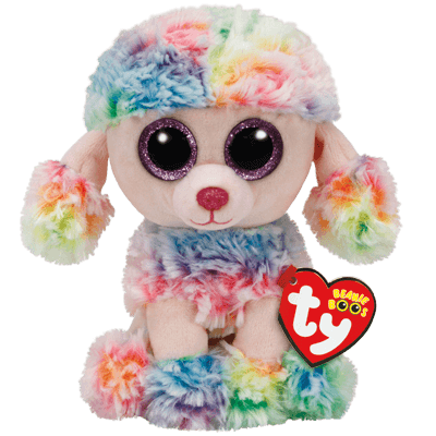 Rainbow Poodle 6" Beanie Boo
