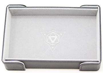 Magnetic Rectangular Dice Tray Gray Velvet