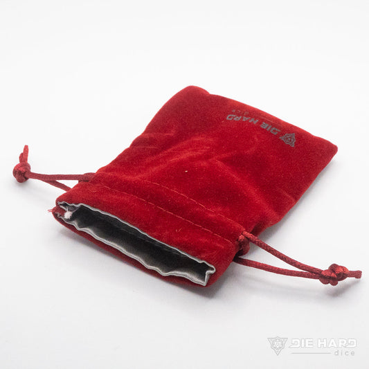 Velvet Dice Bag - Red 3x4"