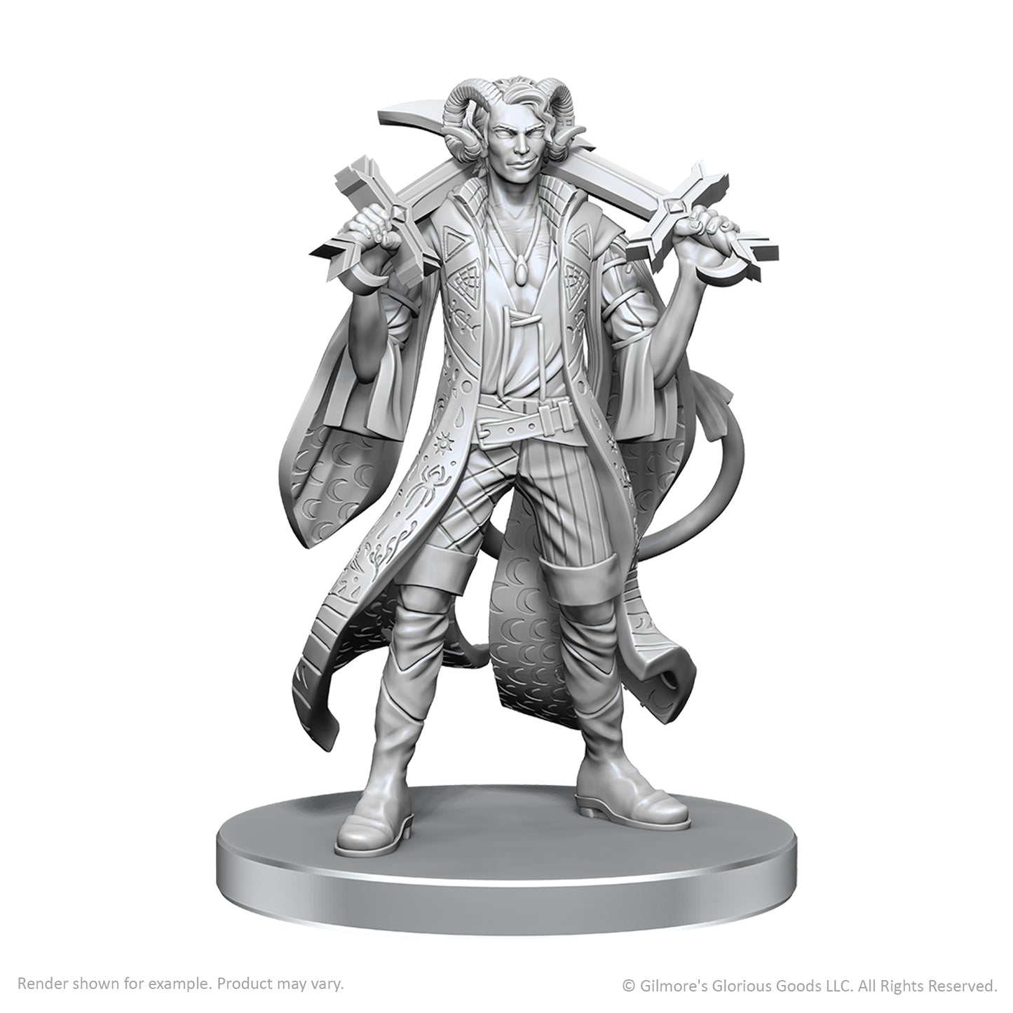 Critical Role Unpainted Mollymauk Tealeaf & Caduceus (WV26) Clay