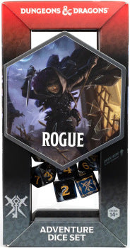 D&D Adventure Dice: Rogue - Black 17pc Set