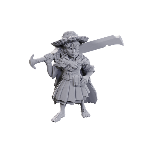 Pathfinder Unpainted WV23 Female Halfling Magus Low-Level