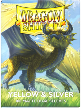 Dragon Shield Sleeves Dual Matte Yellow/Silver 100ct