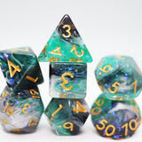 Forest Frog 7pc Dice Set