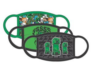 Minecraft Creepers 3-Pack Youth Face Maskes