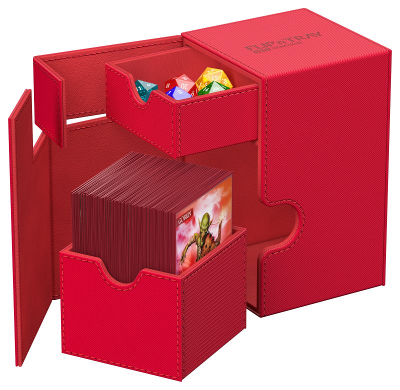 Ultimate Guard Xenoskin Flip'n'Tray 100+ (Red) Deckbox