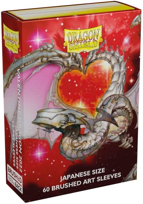 Dragon Shield Brushed Art Valentine Dragon 2022 Japanese Size Sleeves 60ct
