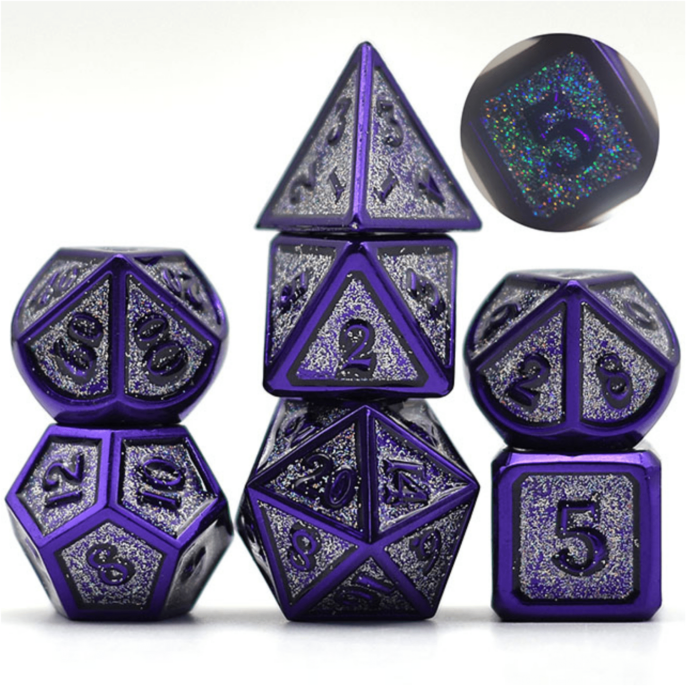 Mertal Dice Set Grape Jelly (7 Dice)