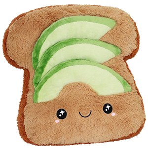 Squishable Snackers Avocado Toast 5" Plush